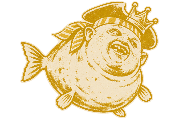 The Golden Doubloon — Bill, crowned in gold